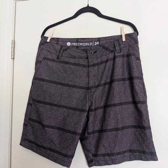 Under Armour Other - Free World Men's Hybrid Board Shorts Swim Trunks Grey Black Heather Size 34